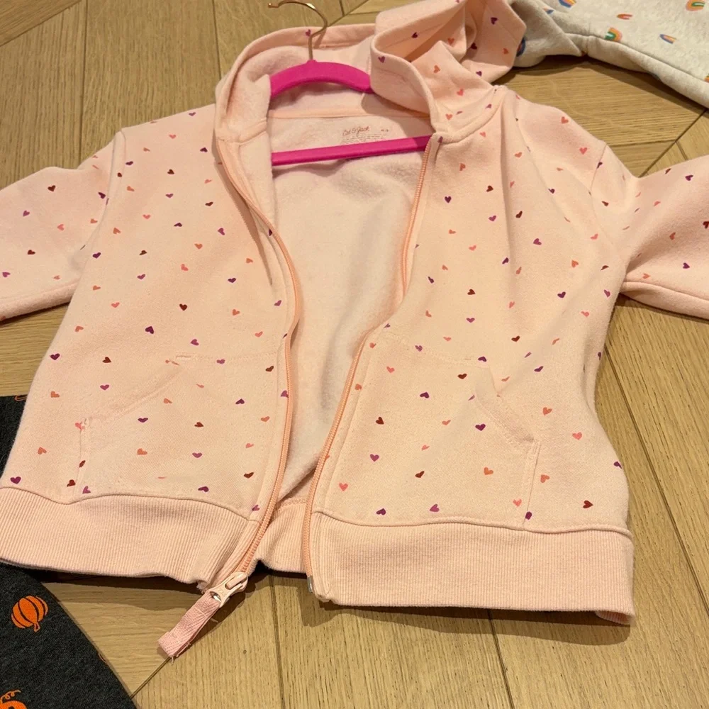 Girls Size 8 Cat & Jack Fall Clothing Bundle – 6 Tops & Hoodies